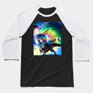 Digital Space Dinosaurs Baseball T-Shirt